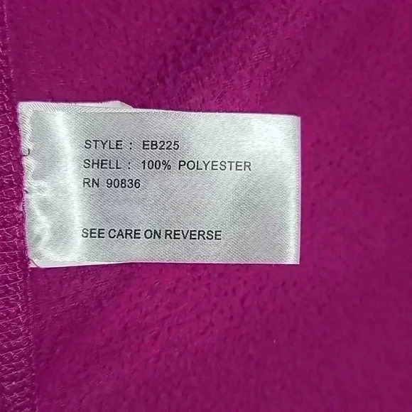 EDDIE BAUER Ladies Full-Zip Microfleece Pink Jacket EB225 Size Medium - Picture 7 of 13